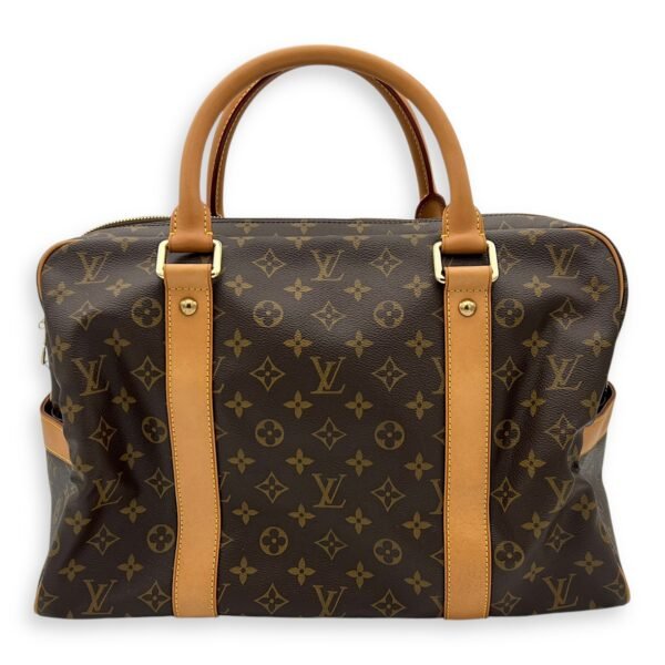 Carryall Travel Brown Top Handle Bag in Monogram Coated Canvas, Gold hardware - Image 2