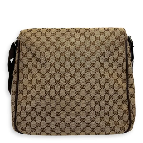 GG Canvas Brown Messenger in Jacquard, Silver hardware - Image 2