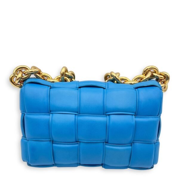 Cassette Crossbody Bag Blue in Lambskin, Gold hardware - Image 2