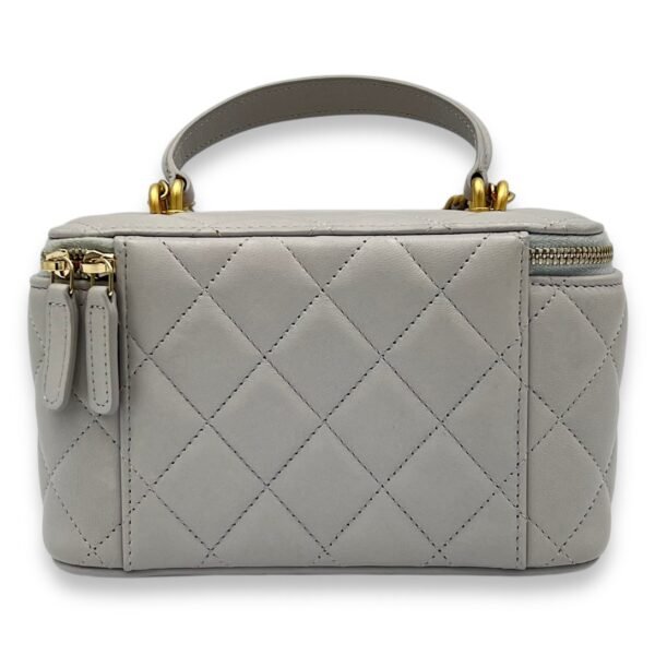CC Vanity Bag Grey in Lambskin, Gold hardware - Image 2