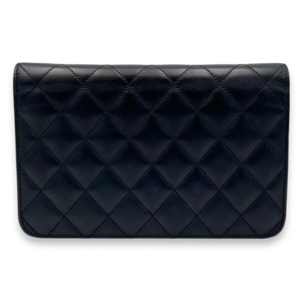 Cambon Wallet On Chain Black in Lambskin, Silver hardware - Image 2