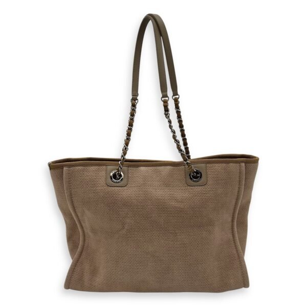 Deauville Tote Bag Brown in Canvas, Silver hardware - Image 2