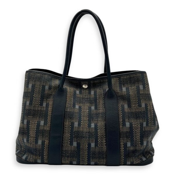 Garden Party 36 Blue Tote Bag in Tweed, Silver hardware - Image 2