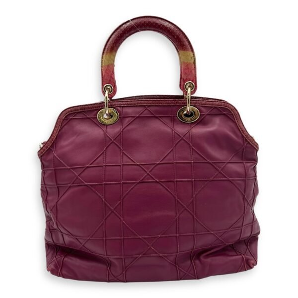 Granville Top Handle Bag Purple in Calfskin, Gold hardware - Image 2