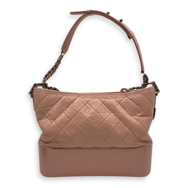 Gabrielle Crossbody Bag Medium Pink in Calfskin, Gold hardware - Image 2
