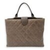 Gold Bar Beige Top Handle Bag in Calfskin, Gold hardware - Image 2