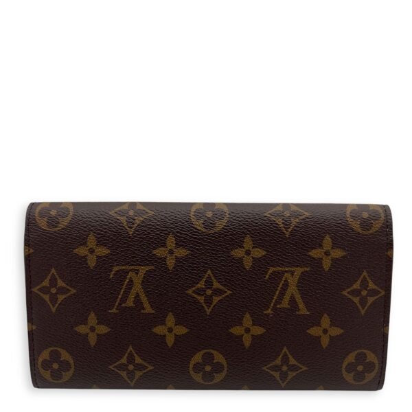 Emilie Long Brown Wallet in Monogram Coated Canvas, Gold hardware - Image 2