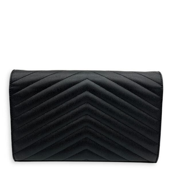Cassandre Wallet On Chain Black in Caviar Leather, Silver hardware - Image 2
