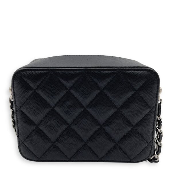 CC Camera Black Crossbody Bag in Caviar Leather, Silver hardware - Image 2