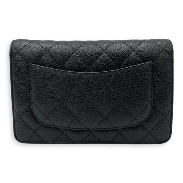 CC Wallet On Chain Black in Caviar Leather, Silver hardware - Image 22