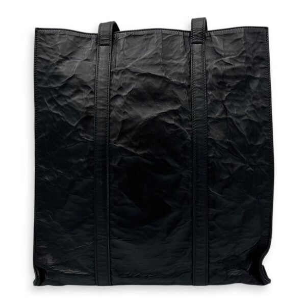 Antique Logo Small Black Tote Bag in Nappa Leather, Silver hardware - Image 2