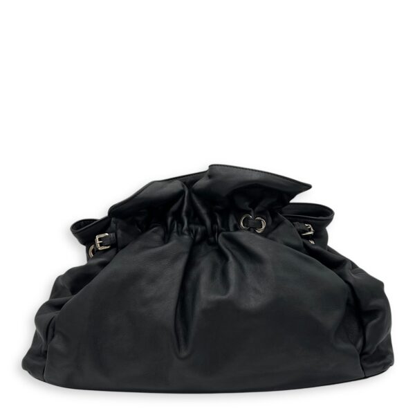 Le Trente Black Shoulder Bag in Calfskin, Silver hardware - Image 2