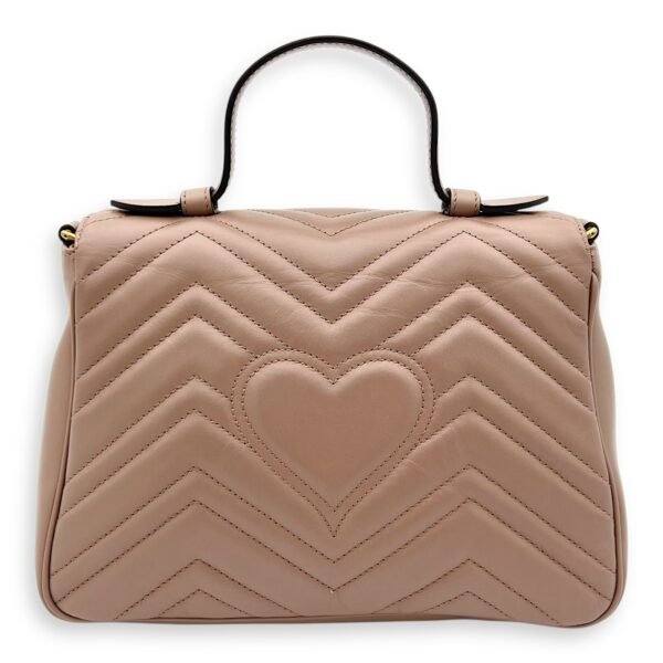 GG Marmont Top Handle Bag Beige in Calfskin, Gold hardware - Image 2