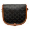 Folco Shoulder Bag Brown in Coated Canvas, Gold hardware - Image 2