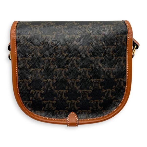 Folco Shoulder Bag Brown in Coated Canvas, Gold hardware - Image 2