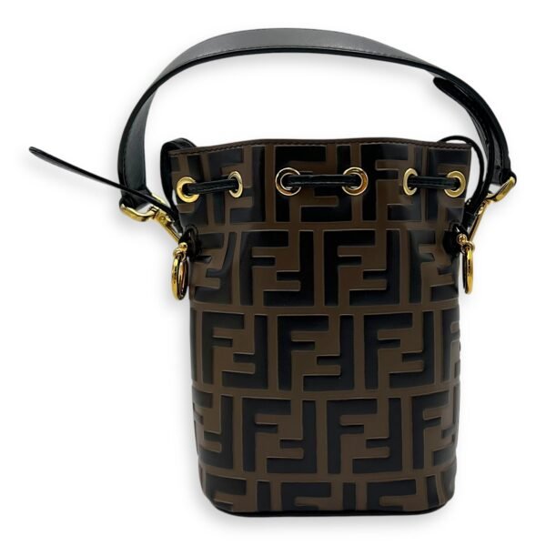 Mon Tresor Bucket Bag Brown in Calfskin, Gold hardware - Image 2