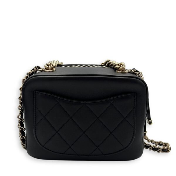 CC Camera Studded Black Shoulder Bag in Lambskin, Gold hardware - Image 2