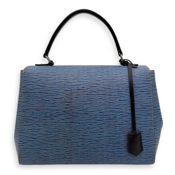 Cluny MM Blue Top Handle Bag in Epi Leather, Silver hardware - Image 2