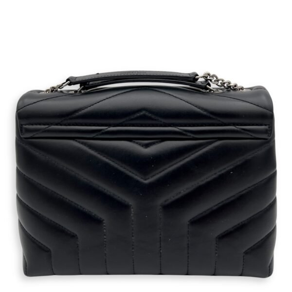 Loulou Small Black Shoulder Bag in Calfskin, Silver hardware - Image 7
