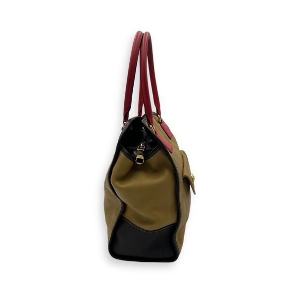 Amazona Top Handle Bag Beige in Calfskin, Gold hardware - Image 4