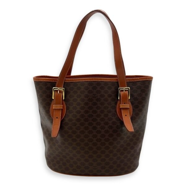 Macadam Tote Bag Brown in Coated Canvas, Gold hardware - Image 2