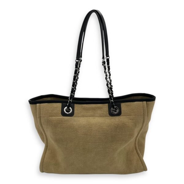 Deauville Tote Bag Beige in Canvas, Silver hardware - Image 2