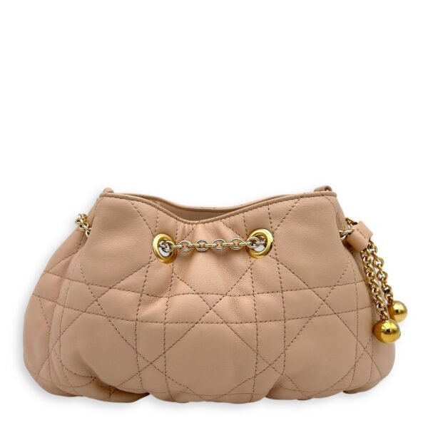Ammi Chain Shoulder Bag Beige in Lambskin, Gold hardware - Image 2