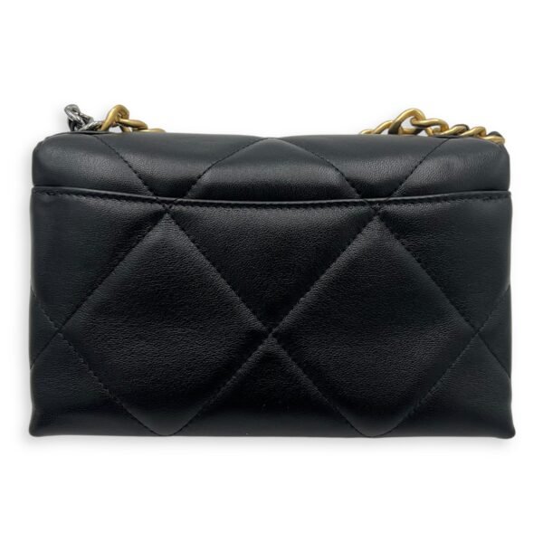 C19 Chain Pouch Black Crossbody Bag in Lambskin, Mixed hardware - Image 2