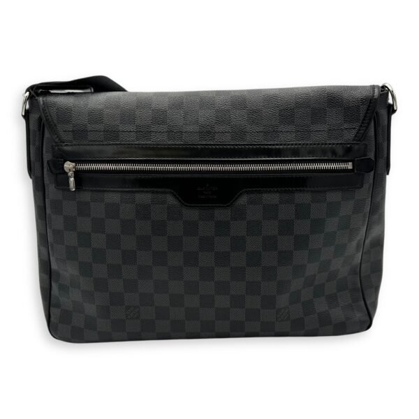 Daniel Graphite Messenger in Coated Canvas, Silver hardware - Image 2