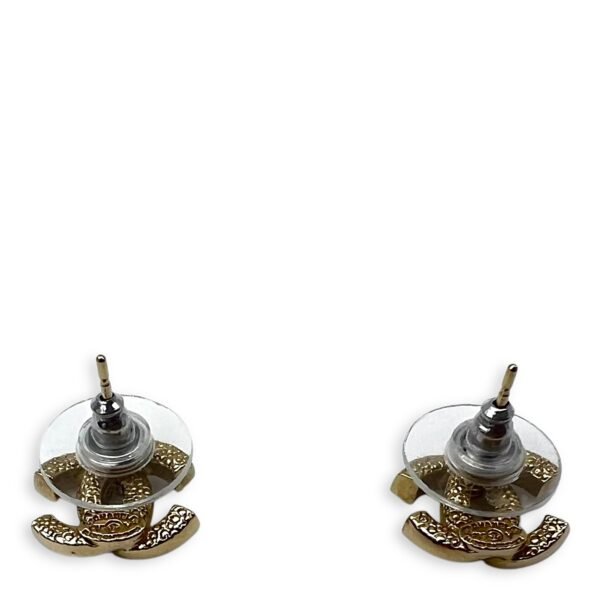 CC Earrings Gold in Crystal, Gold hardware - Image 3