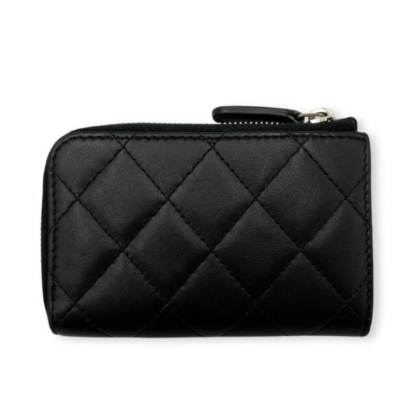 CC Wallet Black in Lambskin, Silver hardware - Image 2
