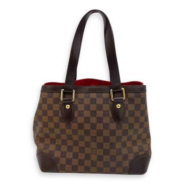 Hampstead Top Handle Bag PM Brown in Coated Canvas, Gold hardware - Image 2