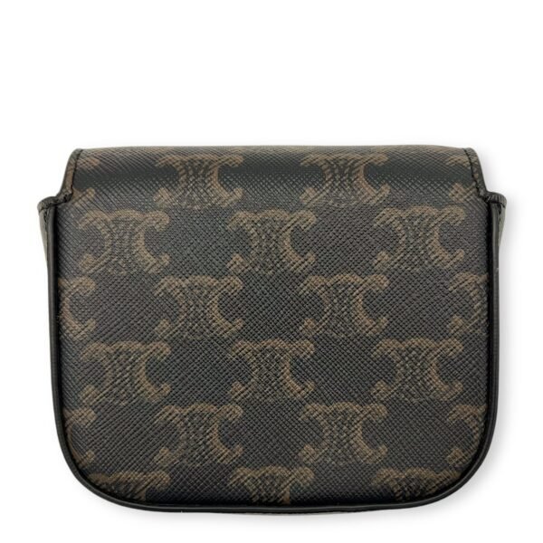 Claude Triomphe Mini Black Shoulder Bag in Coated Canvas, Gold hardware - Image 2