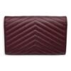Cassandre Red Wallet On Chain in Calfskin, Gold hardware - Image 2
