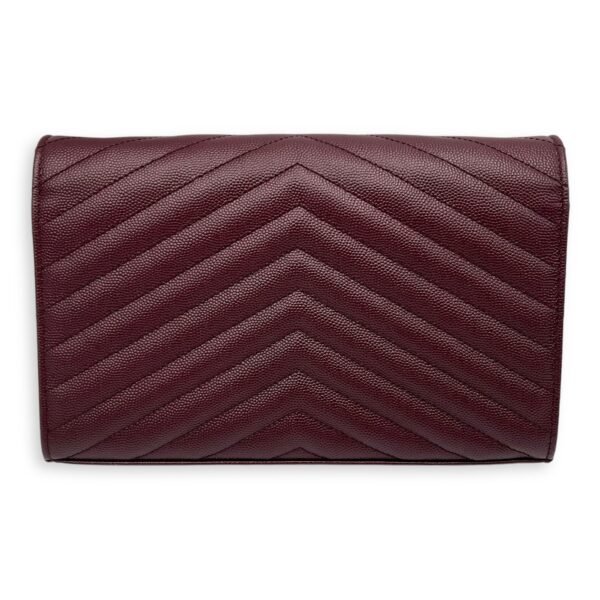 Cassandre Red Wallet On Chain in Calfskin, Gold hardware - Image 2