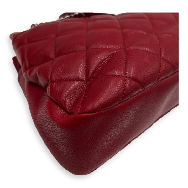 CC Shoulder Bag Red in Caviar Leather, Silver hardware - Image 14