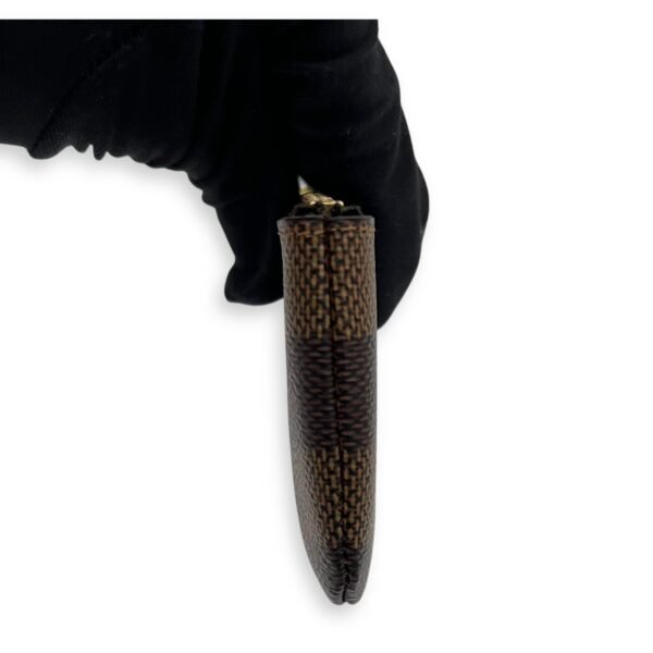 Key Damier Ebene Pouch in Coated Canvas, Gold hardware - Image 3