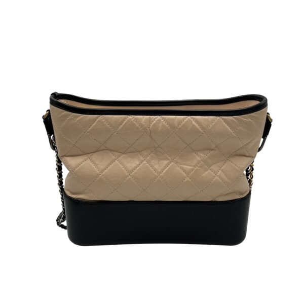 Gabrielle Large Beige Shoulder Bag in Calfskin, Mixed hardware - Image 2