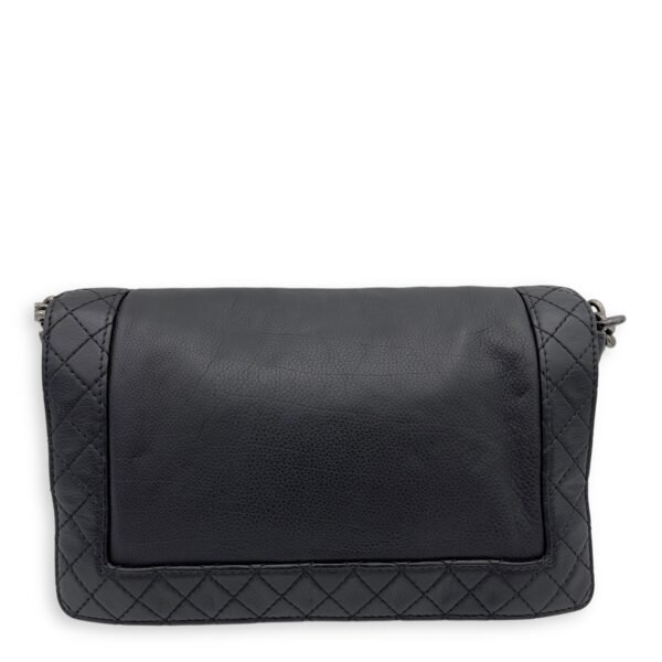 Boy Black Shoulder Bag in Calfskin, Ruthenium hardware - Image 2