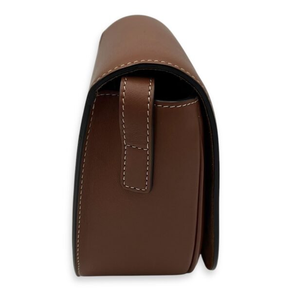 Folco Triomphe Brown Crossbody Bag in Calfskin, Gold hardware - Image 4