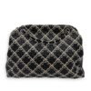 Mademoiselle Bowler Shoulder Bag Black in Tweed, Silver hardware - Image 2