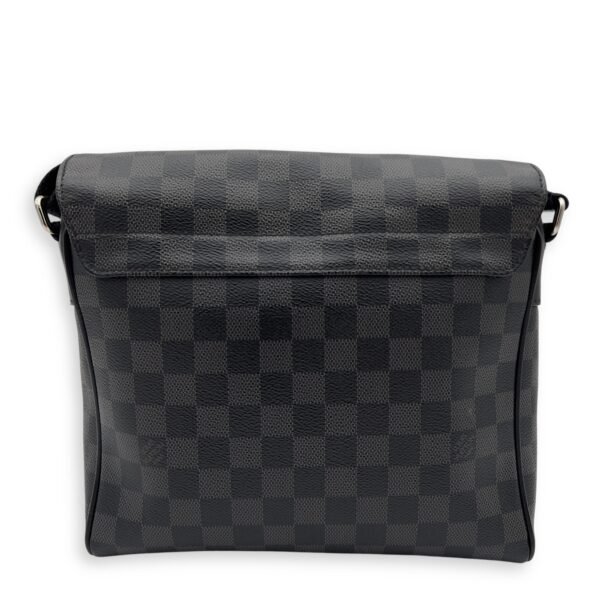 District Messenger Graphite in Coated Canvas, Silver hardware - Image 2