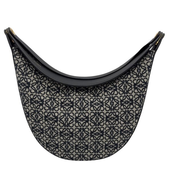 Luna Anagram Blue Shoulder Bag in Jacquard, Gold hardware - Image 2