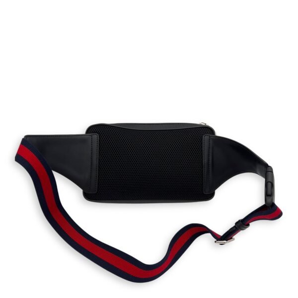 GG Supreme Black Belt Bag in Monogram Coated Canvas, Silver hardware - Image 2