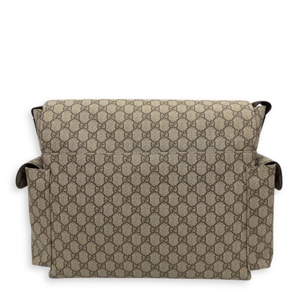 GG Supreme Diaper Bag Brown in Coated Canvas, Gold hardware - Image 2
