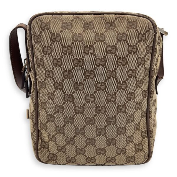 GG Crossbody Bag Brown in Canvas, Gold hardware - Image 7