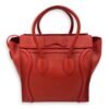 Luggage Top Handle Bag Micro Red in Calfskin, Gold hardware - Image 2