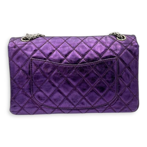 2.55 Reissue 226 Purple Shoulder Bag in Metallic Calfskin, Silver hardware - Image 2