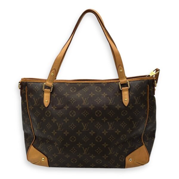 Estrela GM Brown Shoulder Bag in Monogram Coated Canvas, Gold hardware - Image 2