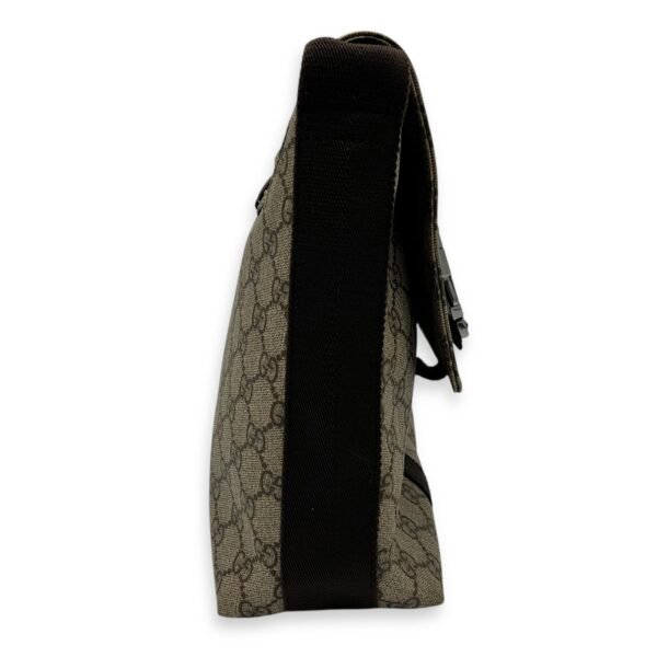 GG Supreme Messenger Brown in Coated Canvas, Silver hardware - Image 3